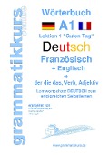 Wörterbuch Deutsch - Französisch - Englisch Niveau A1 - Marlene Schachner, Edouard Akom