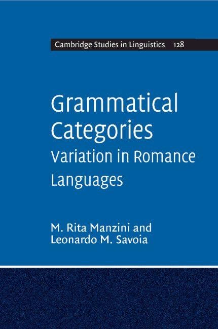 Grammatical Categories - M Rita Manzini, Leonardo M Savoia