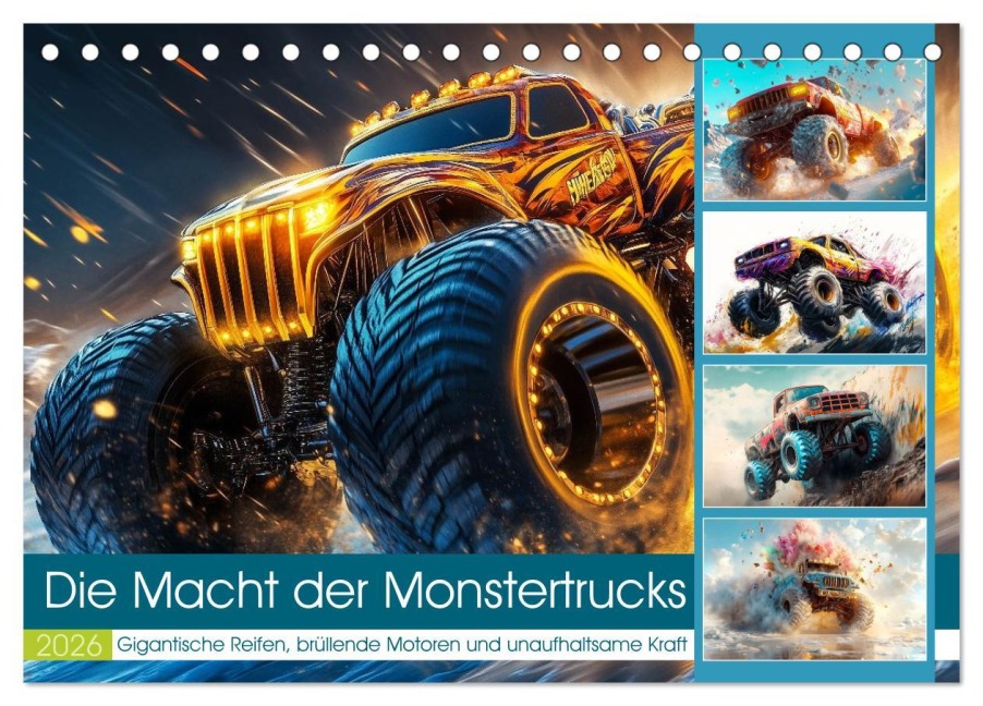 Die Macht der Monstertrucks (Tischkalender 2026 DIN A5 quer), CALVENDO Monatskalender - Steffen Gierok-Latniak
