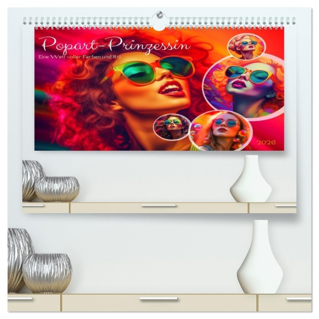 Popart Prinzessin (hochwertiger Premium Wandkalender 2026 DIN A2 quer), Kunstdruck in Hochglanz - Steffen Gierok-Latniak