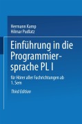 Cover-Bild zum Titel 'Einführung in die Programmiersprache PL/I' von 'Hermann Kamp'