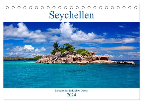 Seychellen - Paradies im Indischen Ozean (Tischkalender 2024 DIN A5 quer), CALVENDO Monatskalender - Thomas Amler