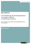 Cover-Bild zum Titel 'Zur Veränderung der Beziehungsstruktur in Gruppen während Teamtraining-Seminaren' von 'Marcel Bohnert'
