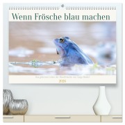 Cover-Bild zum Titel 'Wenn Frösche blau machen - das geheime Leben der Moorfrösche von Tanja Riedel (hochwertiger Premium Wandkalender 2026 DIN A2 quer), Kunstdruck in Hochglanz' von 'Tanja Riedel'