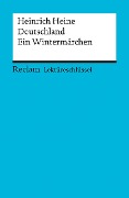 Cover-Bild zum Titel 'Deutschland. Ein Wintermärchen. Lektüreschlüssel für Schüler' von 'Heinrich Heine'