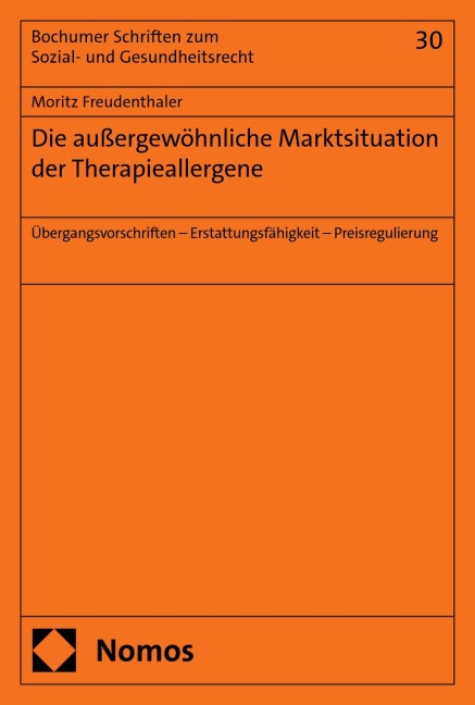 Die außergewöhnliche Marktsituation der Therapieallergene - Moritz Freudenthaler
