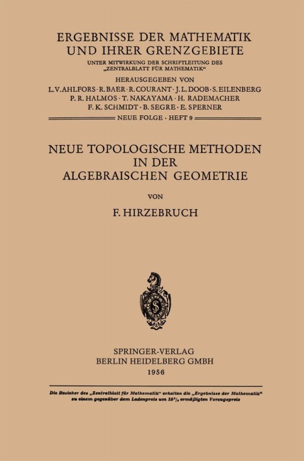 Neue Topologische Methoden in der Algebraischen Geometrie - Friedrich Hirzebruch