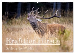 Cover-Bild zum Titel 'Krafttier Hirsch (Wandkalender 2026 DIN A2 quer), CALVENDO Monatskalender' von 'Schörkhuber Johann'