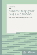 Cover-Bild zum Titel 'Zum Bedeutungsgehalt des § 2 Nr. 1 TierSchG.' von 'Lara Schmidt'