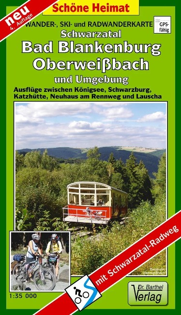 Wander-, Ski- und Radwanderkarte Schwarzatal, Bad Blankenburg, Oberweißbach und Umgebung - 