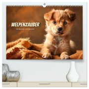 Cover-Bild zum Titel 'Welpenzauber: Ein Kalender zum Verlieben (hochwertiger Premium Wandkalender 2026 DIN A2 quer), Kunstdruck in Hochglanz' von 'Peter R. Stuhlmann'