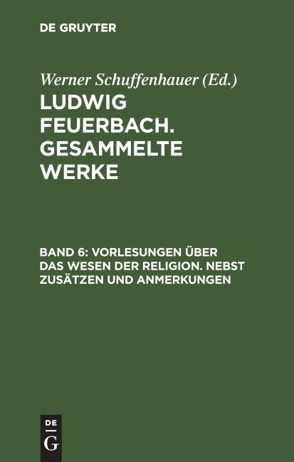 Vorlesungen über das Wesen der Religion - Ludwig Feuerbach