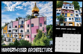 Cover-Bild zum Titel 'Hundertwasser Broschürenkalender Architektur 2027' von ''