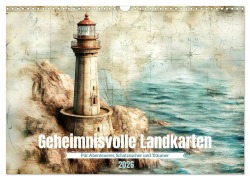 Cover-Bild zum Titel 'Geheimnisvolle Landkarten (Wandkalender 2026 DIN A3 quer), CALVENDO Monatskalender' von 'Daniela Tapper'