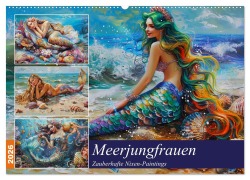 Cover-Bild zum Titel 'Meerjungfrauen. Zauberhafte Nixen-Paintings (Wandkalender 2026 DIN A2 quer), CALVENDO Monatskalender' von 'Rose Hurley'