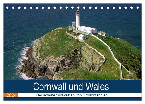 Cornwall und Wales (Tischkalender 2024 DIN A5 quer), CALVENDO Monatskalender - Reinhard Pantke