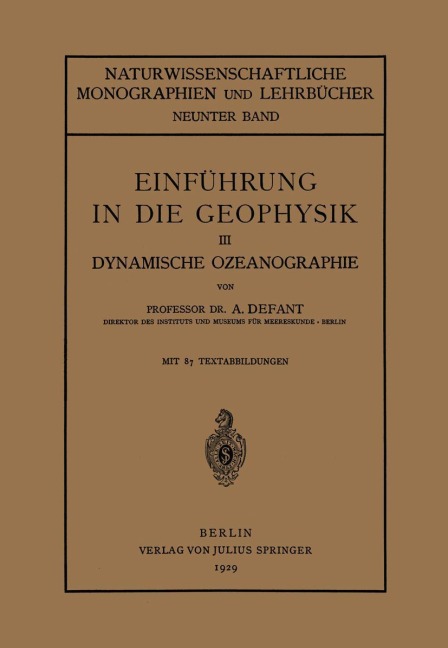 Einführung in die Geophysik - A. Defant