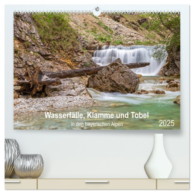 Wasserfälle, Klamme und Tobel in den bayerischen Alpen (hochwertiger Premium Wandkalender 2025 DIN A2 quer), Kunstdruck in Hochglanz - Robert Jank