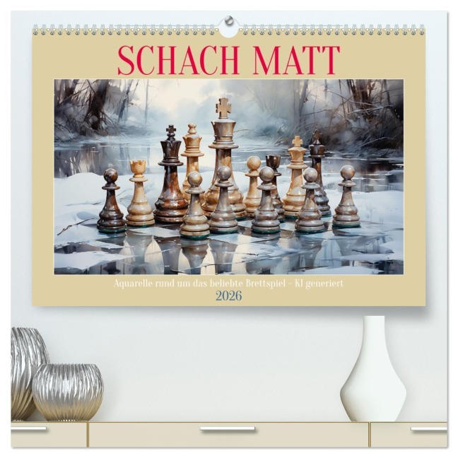 Schach Matt (hochwertiger Premium Wandkalender 2026 DIN A2 quer), Kunstdruck in Hochglanz - Cathrin Illgen