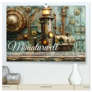Miniaturwelt Faszinierend winzige Häuser im Steampunk-Stil (hochwertiger Premium Wandkalender 2025 DIN A2 quer), Kunstdruck in Hochglanz - 