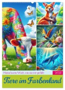 Tiere im Farbenland - Meine bunte Welt, wie sie mir gefällt (Wandkalender 2026 DIN A2 hoch), CALVENDO Monatskalender - Martina Marten