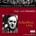 Cover-Bild zum Titel 'Schriften 1924' von 'Carl Von Ossietzky'