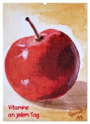 Obst in Aquarell, Vitamine an jedem Tag (Wandkalender 2025 DIN A2 hoch), CALVENDO Monatskalender - Christine Huwer (Gute-Laune-Bilder-Huwer)