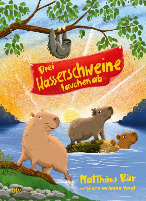 Drei Wasserschweine tauchen ab - Matthäus Bär