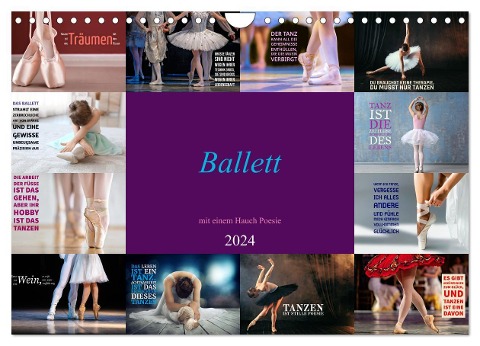 Ballett mit einem Hauch Poesie (Wandkalender 2024 DIN A4 quer), CALVENDO Monatskalender - Susan Michel