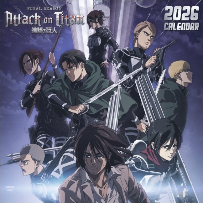 Attack on Titan Broschurkalender 2026 - 