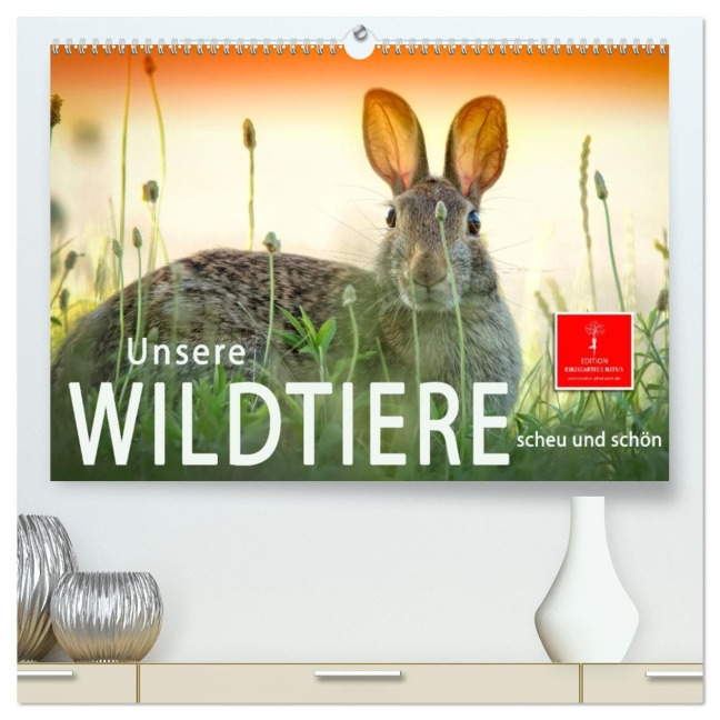 Unsere Wildtiere - scheu und schön (hochwertiger Premium Wandkalender 2026 DIN A2 quer), Kunstdruck in Hochglanz - Peter Roder