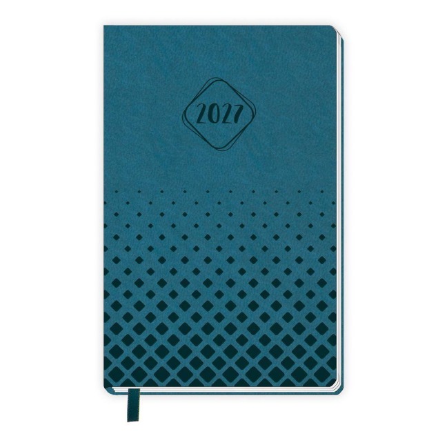 TRÖTSCH - Taschenkalender A6 Soft Touch Petrol 2027 - 