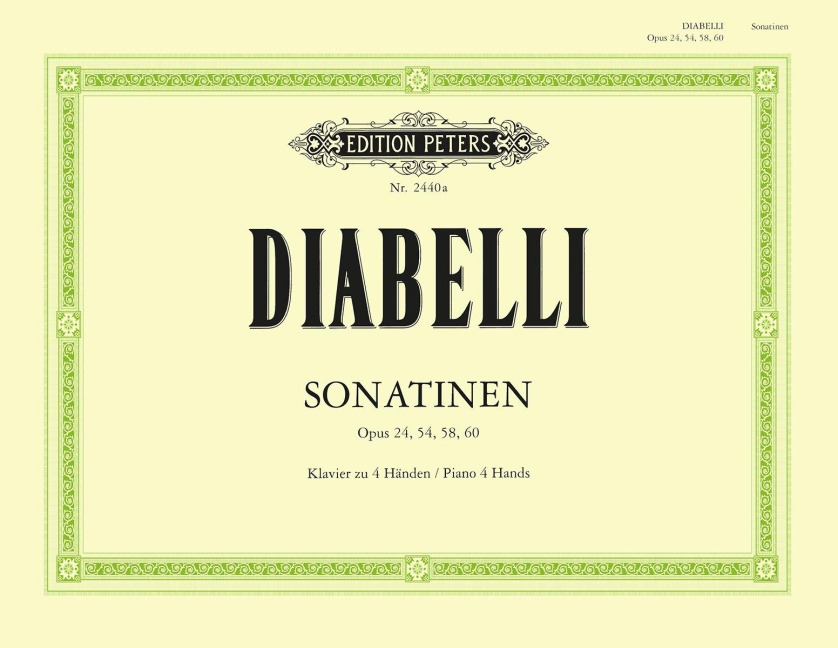 Sonatinen für Klavier zu 4 Händen - Anton Diabelli