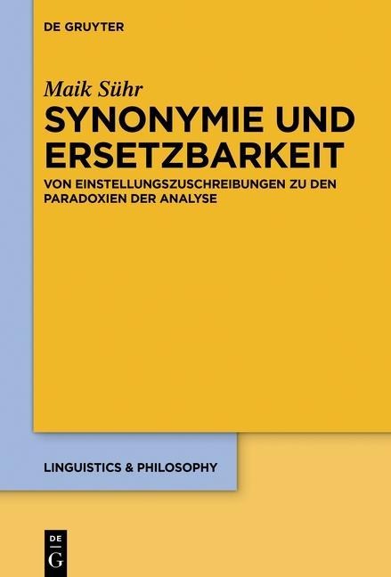 Synonymie und Ersetzbarkeit - Maik Sühr