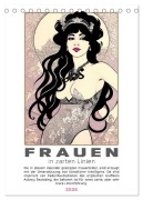 Cover-Bild zum Titel 'Frauen in zarten Linien (Tischkalender 2026 DIN A5 hoch), CALVENDO Monatskalender' von 'Werner Braun'