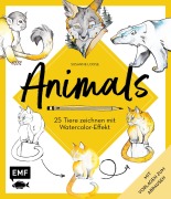 Cover-Bild zum Titel 'Animals - 25 Tiere zeichnen mit Watercolor-Effekt' von 'Susanne Loose'