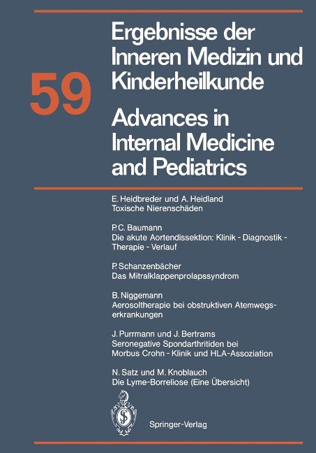 Advances in Internal Medicine and Pediatrics / Ergebnisse der Inneren Medizin und Kinderheilkunde - 