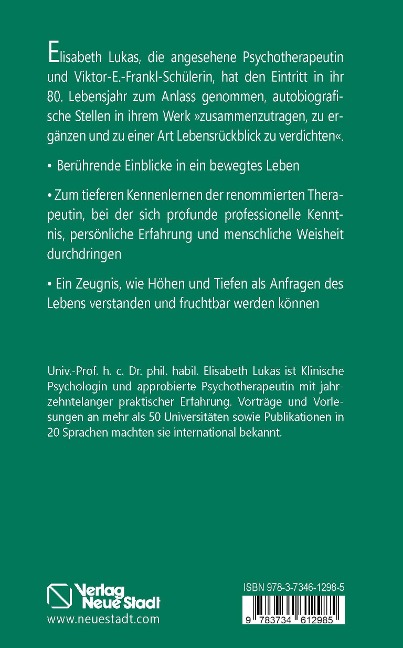 Durchquehrung einer bewegten Zeit - Elisabeth Lukas