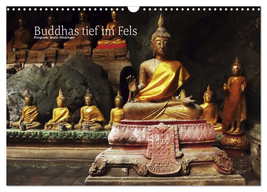 Buddhas tief im Fels (Wandkalender 2026 DIN A3 quer), CALVENDO Monatskalender - Mario Stöckinger