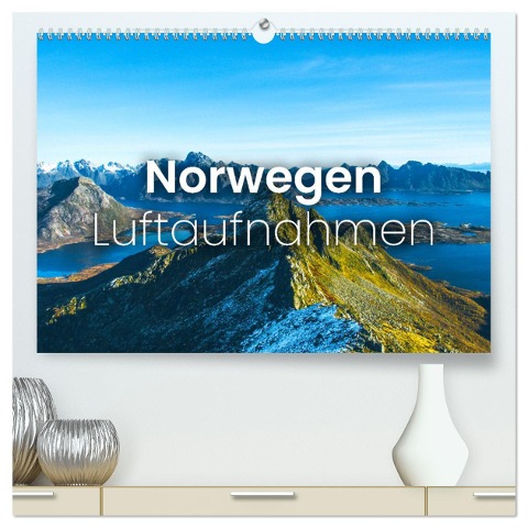 Norwegen Luftaufnahmen (hochwertiger Premium Wandkalender 2025 DIN A2 quer), Kunstdruck in Hochglanz - Sf Sf