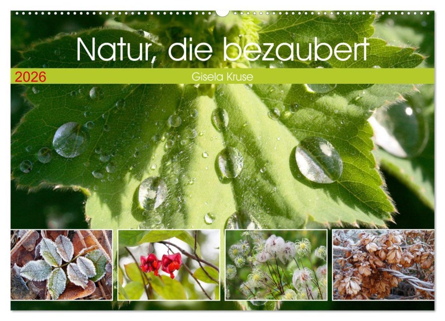 Natur, die bezaubert (Wandkalender 2026 DIN A2 quer), CALVENDO Monatskalender - Gisela Kruse