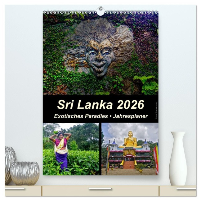 Sri Lanka 2026 - Exotisches Paradies - Jahresplaner (hochwertiger Premium Wandkalender 2026 DIN A2 hoch), Kunstdruck in Hochglanz - Hamburg Mirko Weigt
