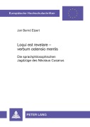 Cover-Bild zum Titel 'Loqui est revelare - verbum ostensio mentis' von 'Jan Bernd Elpert'