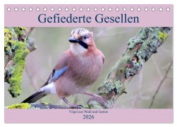 Gefiederte Gesellen - Vögel aus Wald und Garten (Tischkalender 2026 DIN A5 quer), CALVENDO Monatskalender - Arno Klatt