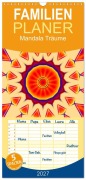 Cover-Bild zum Titel 'Familienplaner 2027 - Mandala Träume mit 5 Spalten (Wandkalender, 21 x 45 cm) CALVENDO' von 'Claudia Burlager'
