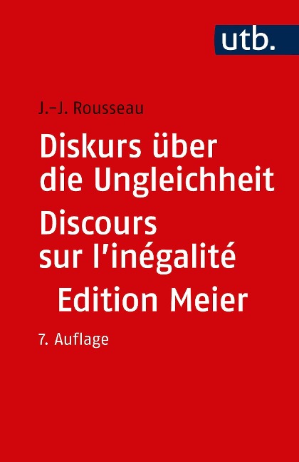 Diskurs über die Ungleichheit Discours sur l'inégalité - Jean Jaques Rousseau