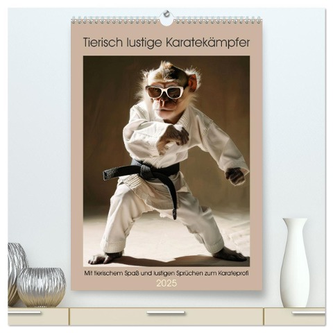 Tierisch lustige Karatekämpfer (hochwertiger Premium Wandkalender 2025 DIN A2 hoch), Kunstdruck in Hochglanz - Peter Rübsamen