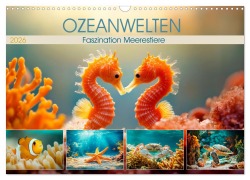 OZEANWELTEN Faszination Meerestiere (Wandkalender 2026 DIN A3 quer), CALVENDO Monatskalender - Melanie Viola