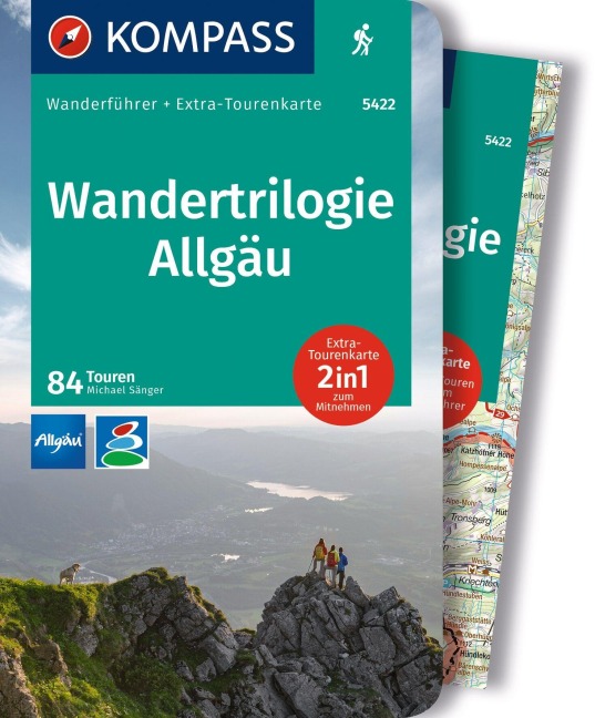 KOMPASS Wanderführer Wandertrilogie Allgäu, 84 Touren mit Extra-Tourenkarte - Michael Sänger