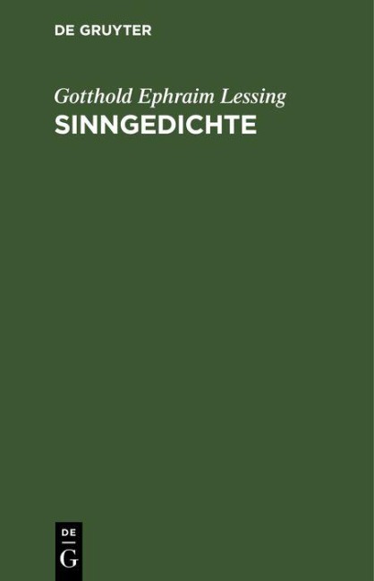 Sinngedichte - Gotthold Ephraim Lessing